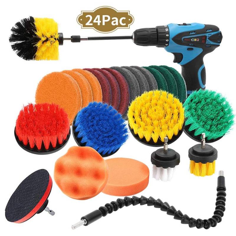 Chrt Tile Sealants Bathtub Sinks Floor Cleaning Kit Attachment Power Scrubber Drill Brush Set