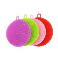 Kitchen Scrub Brush  cleaning bowl washing Reusable Silicone  Kitchen Cleaning Brush Scrubber